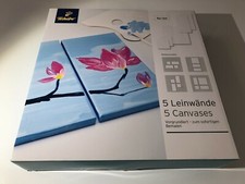 Tchibo Leinwände, Keilrahmen 5er Set 40 Holzkeile, 100% Baumwolle + Geschenke