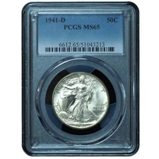 1941-D Walking Liberty Half Dollar MS65 PCGS - Fresh From Original Mint Rolls