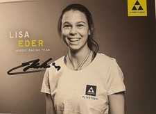 Lisa Eder, ÖSTERREICH, Skisprung, sign. AK *GOLD JWM 2021*
