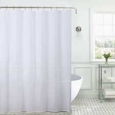 Waterproof Fabric Shower Curtain or Liner Machine Washable, 1 Panel