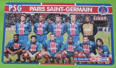Cartes Photos Officielles PSG – Saison 1997-98 – Paris Saint-Germain