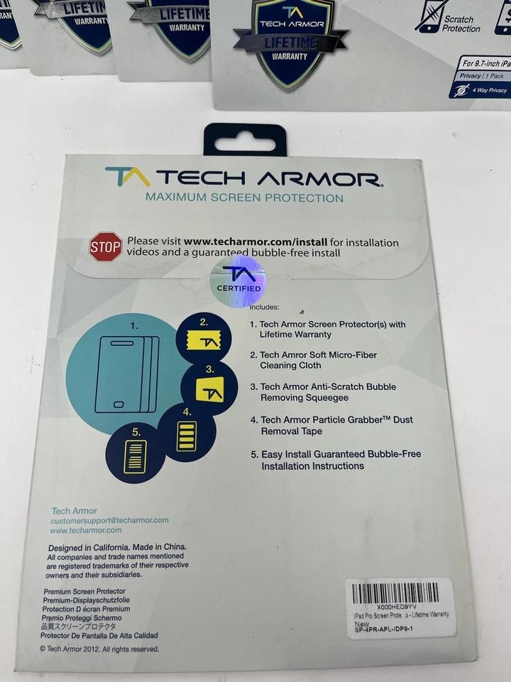 Tech Armour Screen Privacy Protector for iPad Pro 9.7” Qty 6 - Image 3 of 3