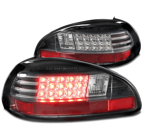 For 97-03 Pontiac Grand Prix GT GTP SE LED Tail Brake Lights Rear Lamp Black L+R