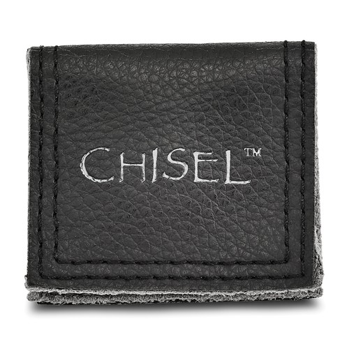 Chisel Titanium Polished Black Enamel 8mm Beveled Edge Band TB233 - Picture 5 of 7