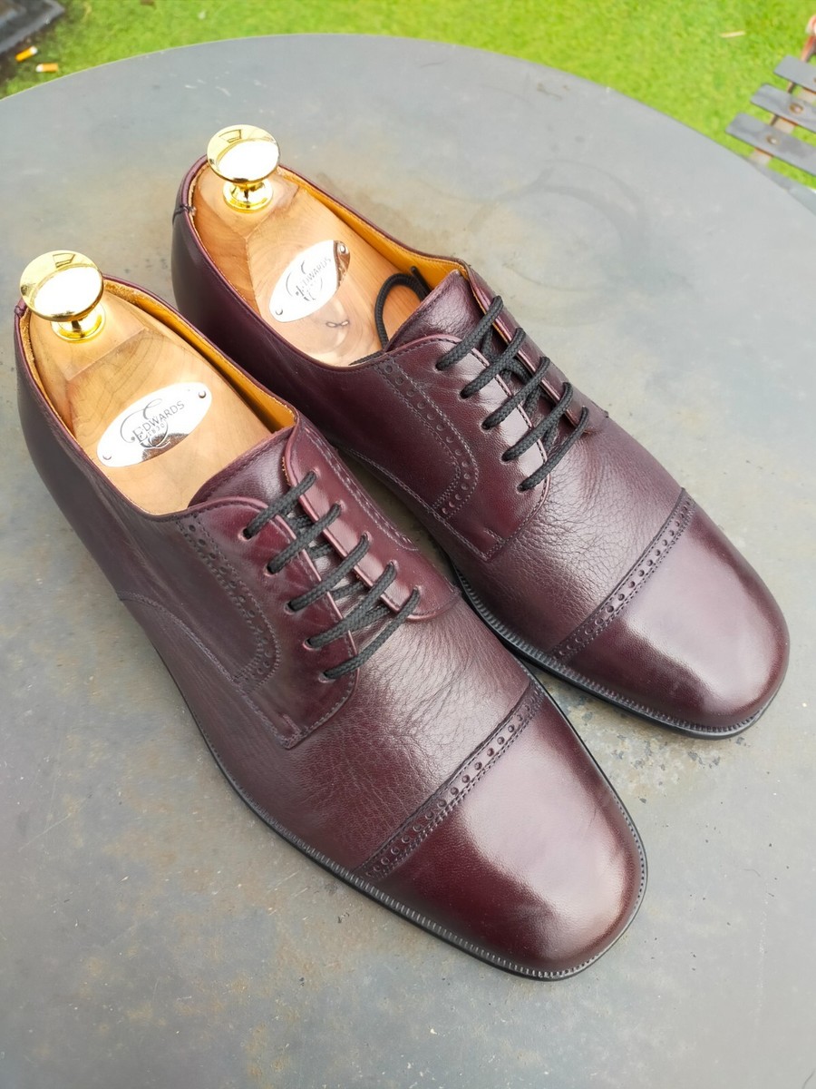Magnanni Mens Dark Burgundy Leather Lace-up Oxford shoes UK 7(41