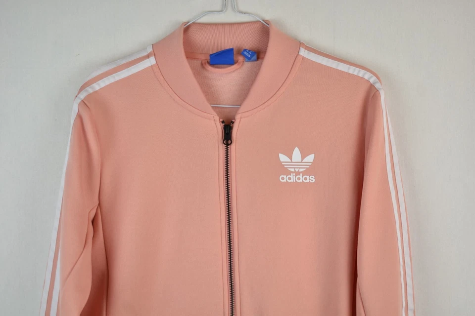 ADIDAS Pink Track Jacket size Uk 6 Womens Full Zip Sports Jumper Casual Outdoors - Image 2 of 4