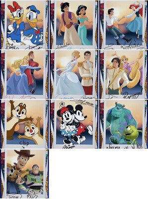 Topps Disney Collect Chrome Legendary Gold Sparkle Multi-signature