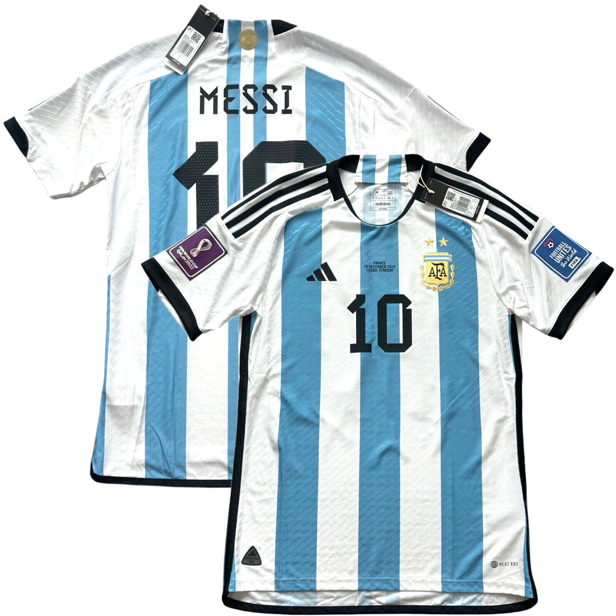 2022 Argentina Authentic Home Jersey #10 Messi Medium Player Issue