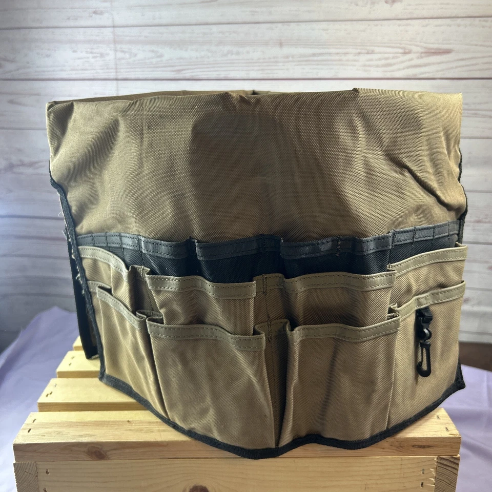 CLC 5 Gal Bucket Tool Organizer Polyester brown & Black multi pockets pre-owned - Image 4 of 4