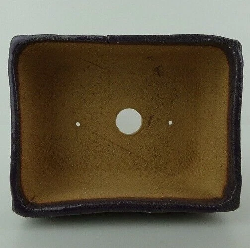 Japanese Bonsai Pot YUKI SHOSEKI 12.8cm Painted Rectangular Traditional - Image 4 of 4
