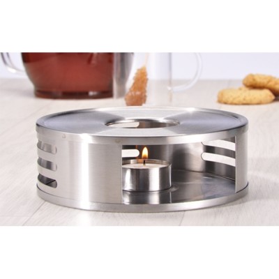 Stövchen aus Edelstahl inkl. Teelichthalter Ideal zum Warmhalten Teapot-Warmer