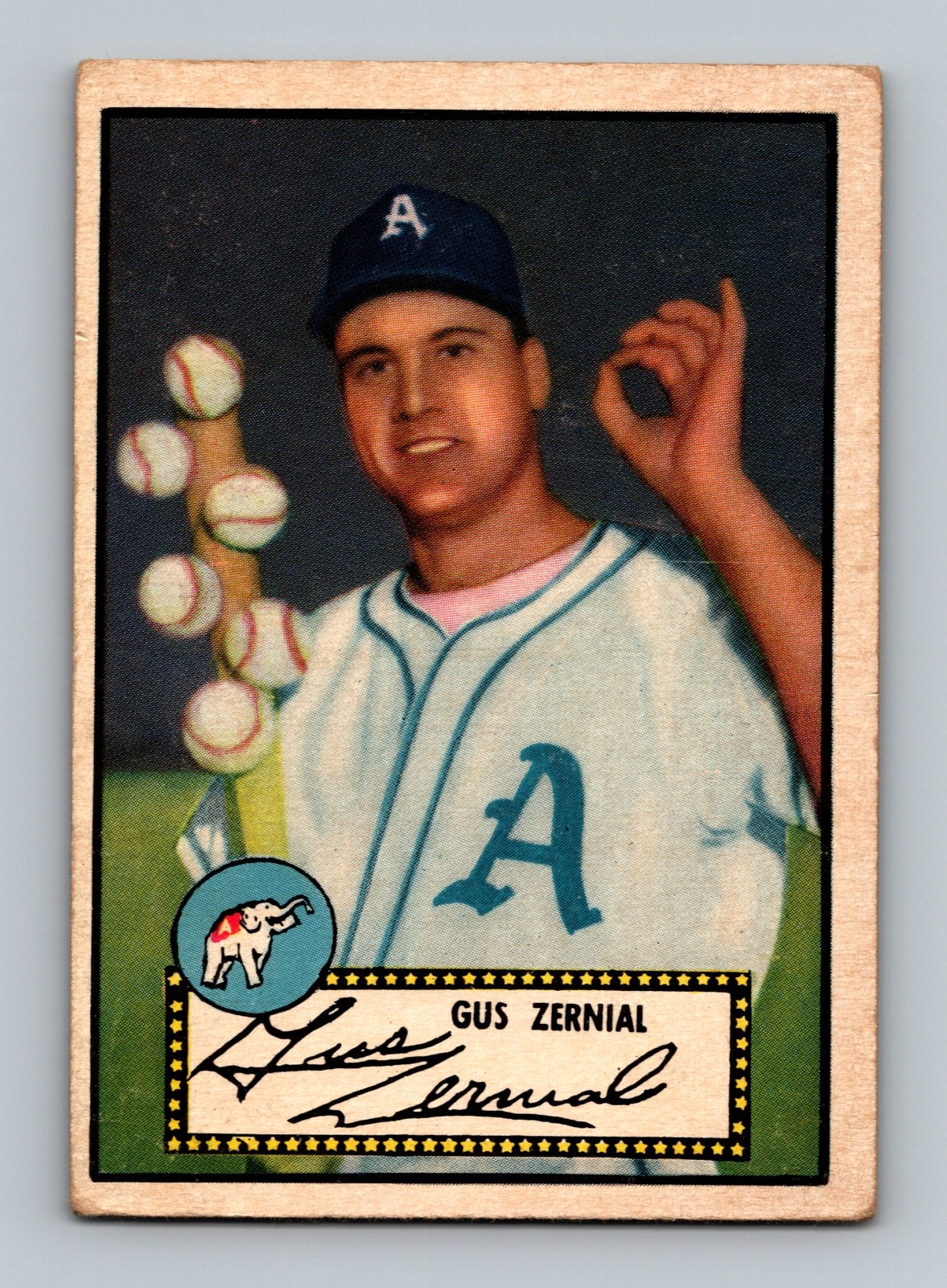 1952 Topps #31 Gus Zernial (Black Back) LOW GRADE (MK) Vintage Baseball Card