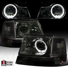 Smoke Fit 1998-2000 Ford Ranger Led Halo Projector Headlightscorner Signal Lamp