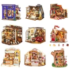 Rolife 9Kit Miniature Wooden Dollhouse DIY LED  House Decor Adult Gift