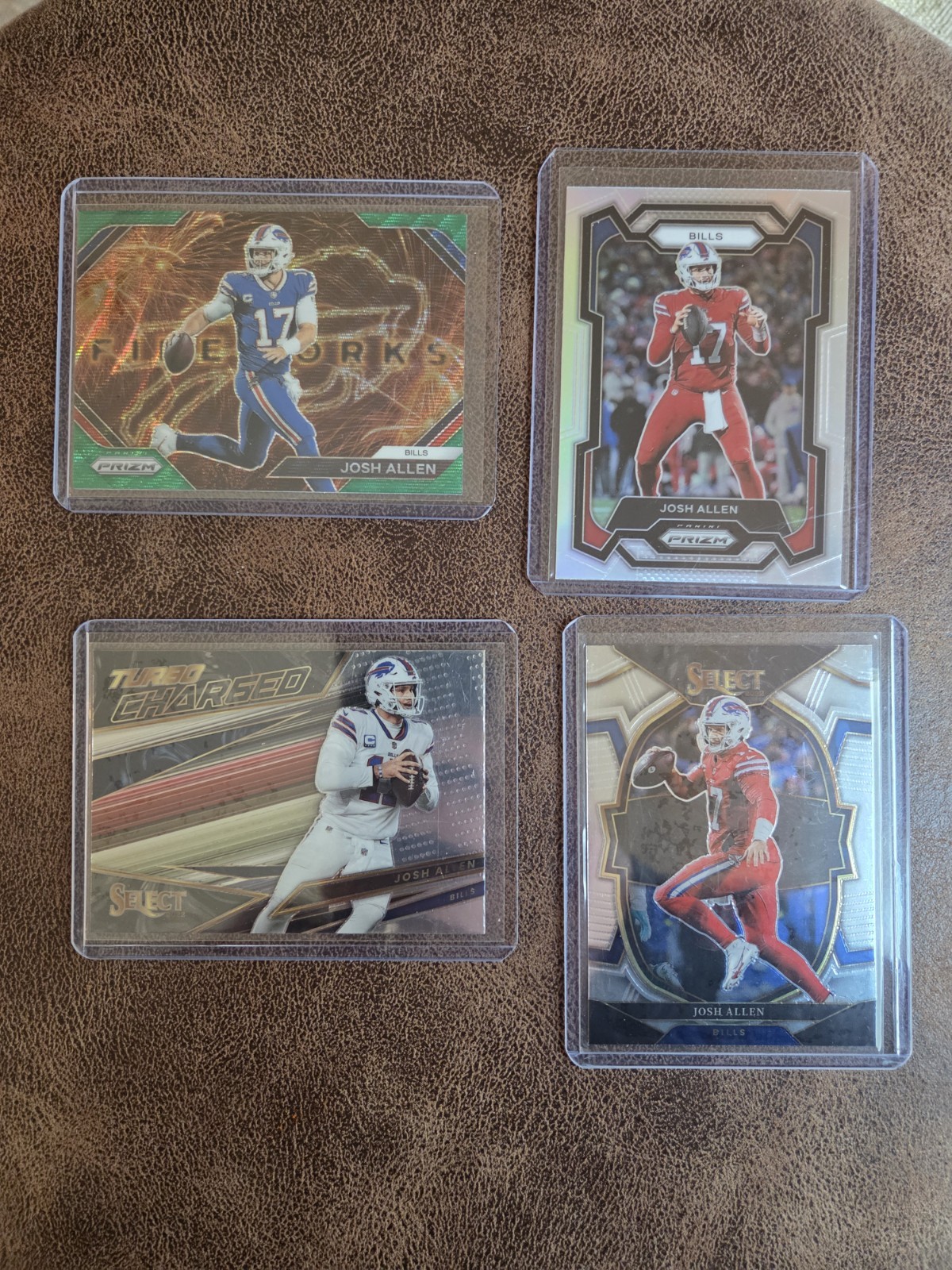 Josh Allen insert and parallel Lot of 4 cards. cards pictured are what u get.
