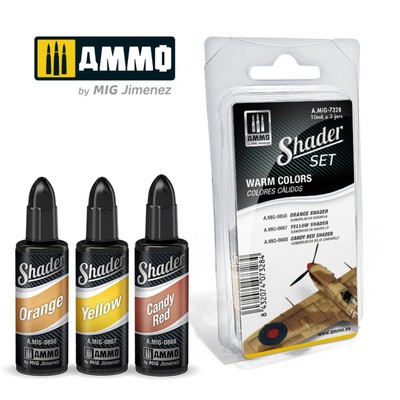 Ammo MIG 7328 - SHADER Set Warm Colors - Neu