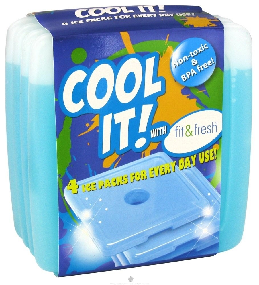 Набор пакетов для льда Fit - Fresh 336Kff Cool Coolers включает в себя 4 кубика льда