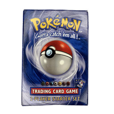 pokemon starter gift box trading card game Pokmon Starter Gift Box 2-Player Starter Set, Water Blast Theme Deck & 1  Opened-Complete (WOTC Collection Series) Rare-Vintage 1999