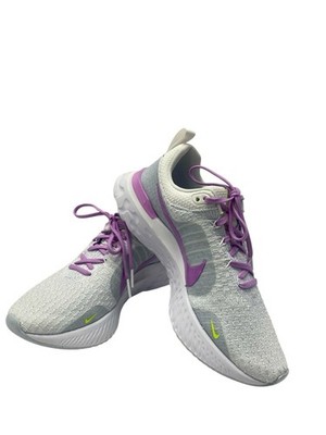 Nike Womens React Infinity Run Fk 3 White Purple Sz 8 DZ3016 100 Running