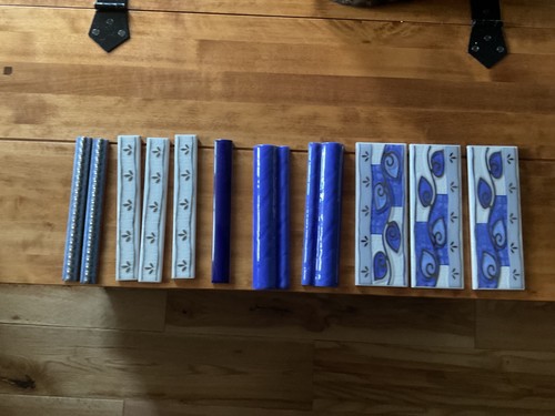 BORDER TILES / DADO EDGE TILES MIXED LOT OF 11 PIECES NEW