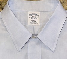 BROOKS BROTHERS Men's Light Blue Regent Fit Button Front L/S Shirt Size 16.5x32