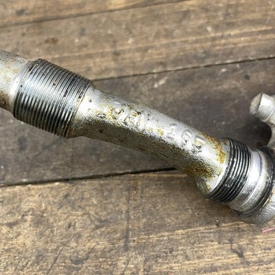 BMX One Piece Crank 165mm Steel Silver Old School 80s 90s Win | eBay