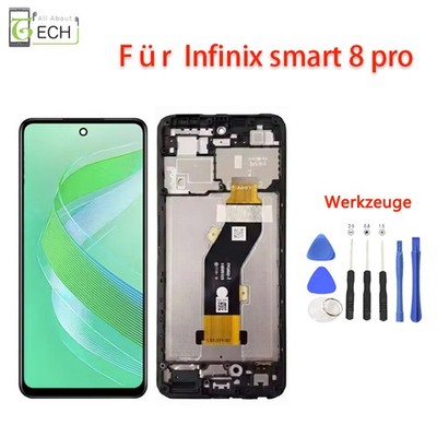 Für Infinix Smart 8 Pro X6525B LCD Display mit Rahmen Touchscreen Bildschirm