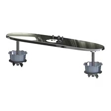 CHICAGO FAUCET EQ-A13-KJKCP Cover Plate, 8", EQ Faucets, Curved/Hgh Arc
