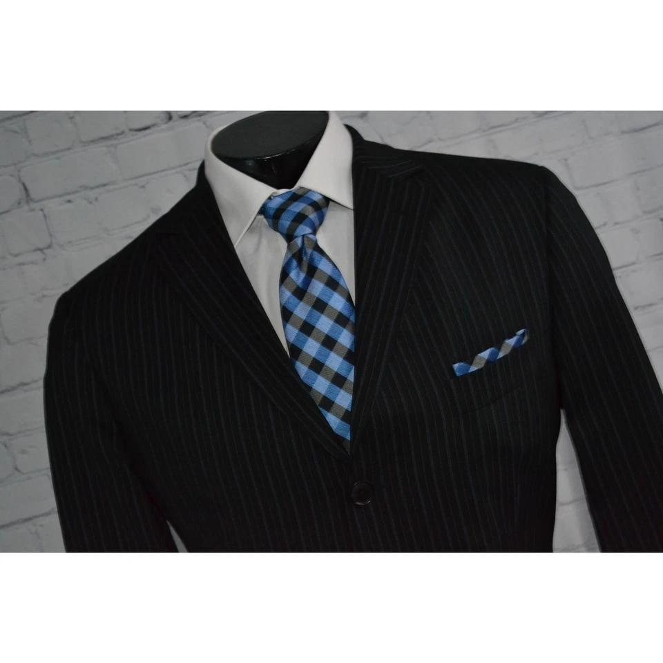 Traje Chaqueta De Colección Hugo Boss 40 Reg 2 Piezas Hecho en EE. UU. 2 Piezas Hombres Pantalones 34 x 32 Foto 4 de 4