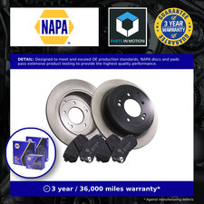 2x Solid Brake Discs and Pads fits KIA SPORTAGE QL 1.7D Rear 15 to 22 302mm Set