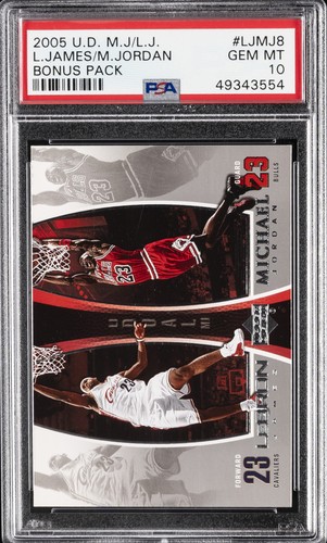 LeBron James, Michael Jordan #LJMJ8 2005 Upper Deck MJ, LJ Bonus Pack card