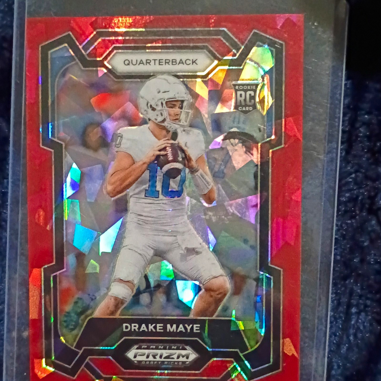Panini 2024 Prizm Draft Picks Drake Maye #103 Red Ice Prizm Rookie RC