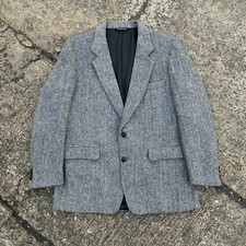 Vintage 80-90 Canada Harris Tweed Sport Coat Blazer Moores Herringbone Jacket 48