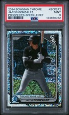 2024 BOWMAN CHROME PROSPECTS SPECKLE REFRACTOR JACOB GONZALEZ 28/299 PSA 9