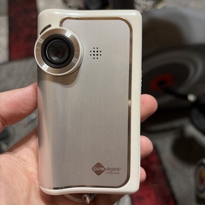 Flip Video Silver & White Pure Digital Technologies Ultra HD Pocket Camcorder 