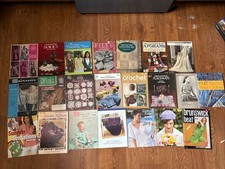 Lot of 22 Vintage Magazines/Leaflets/Booklets Knitting  Crochet Patterns