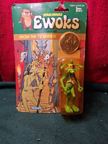 Vintage 1985 Kenner Dulok Shaman Ewoks Star Action Figure With Coin (6•GHSW)