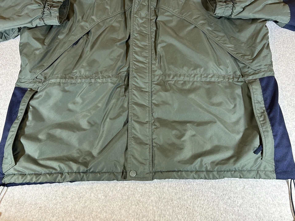 Chaqueta Columbia Para Hombre 3XL Verde Azul Forrada de Vellón 3 en 1 Parka Abrigo De Colección Años 90 Foto 2 de 4