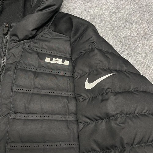 Nike LeBron James Jacket Mens Large Black Aeroloft 800 Hybrid Down Puffer 807974 image 3