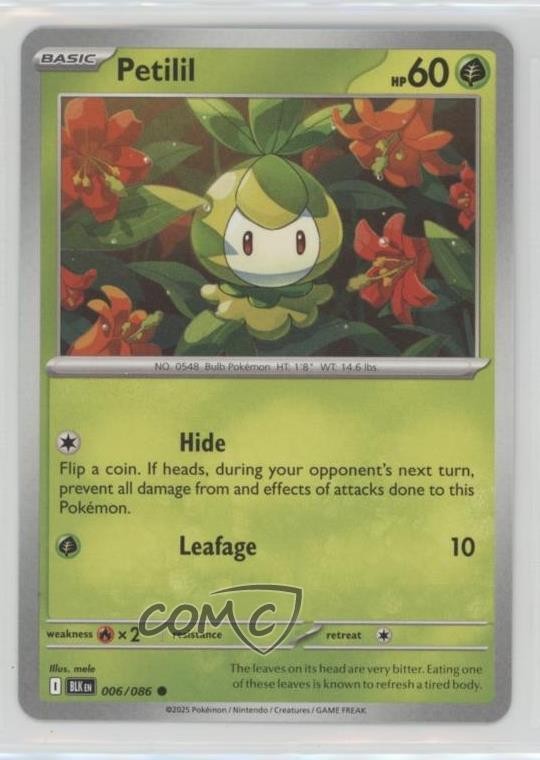 Petilil Pokemon Black Bolt BLK #006
