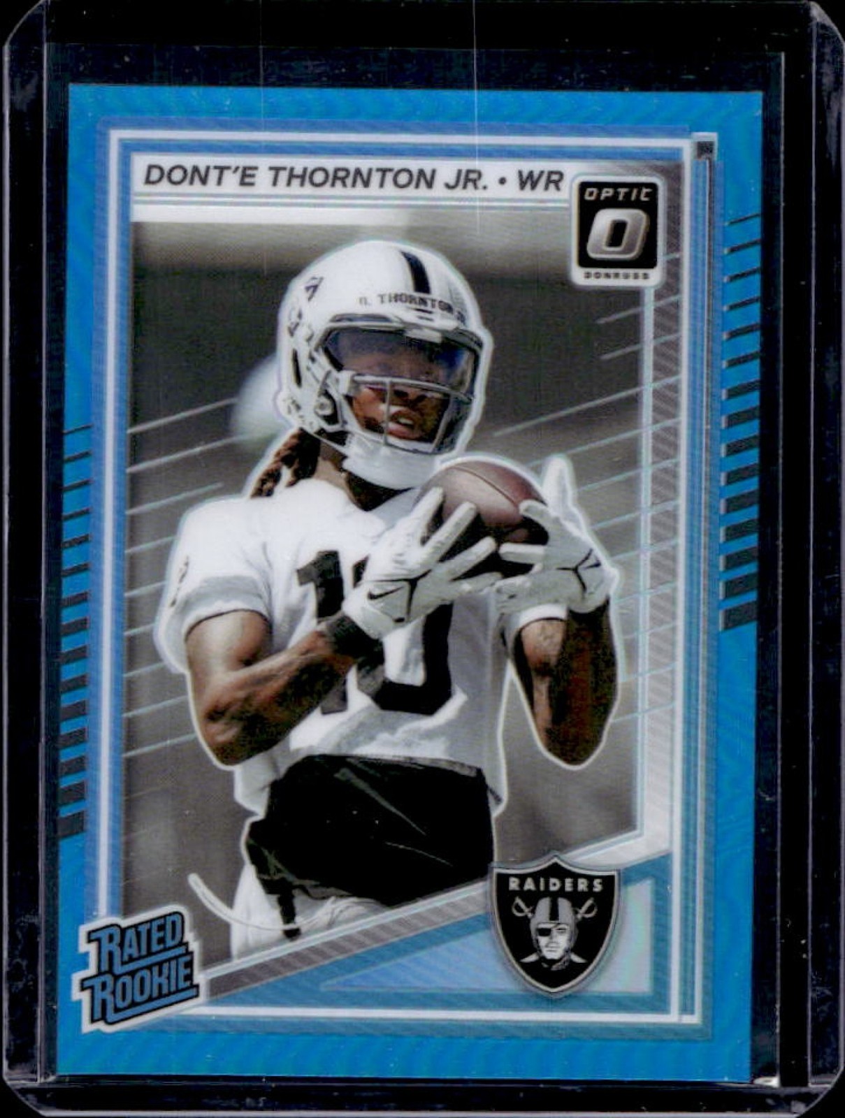 2025 Donruss Optic Dont'e Thornton Jr. Rated Rookie Aqua Prizm #/349 Raiders