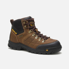 Men's Caterpillar P90935 Threshold Waterproof Steel Toe Brown Work Boot US:9 M