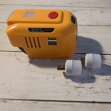 Yellow Battery Adapter For DEWALT 14.4V/20V MAX USB Power Source Charger