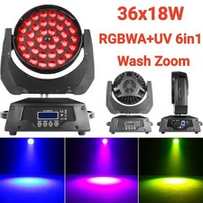 648W RGBWA UV LED 36x18W Wash Zoom Moving Head Light DMX Stage Lighting DJ Show