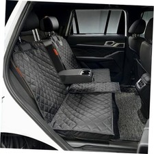 Dog Car Seat Cover for Back Seat Pet Cover for Car SUV, 48" L  Natural Black