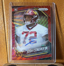 Panini Prizm Red Wave Prizm Auto RC Josh Conerly Jr. Commanders #67/149