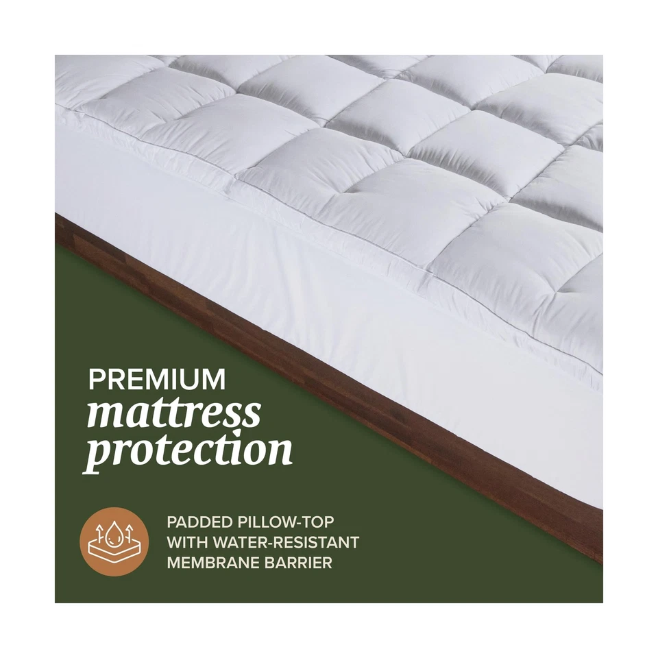 Almohadilla de colchón Beckham Hotel Collection tamaño queen (extra acolchada) y protector H... Foto 2 de 4