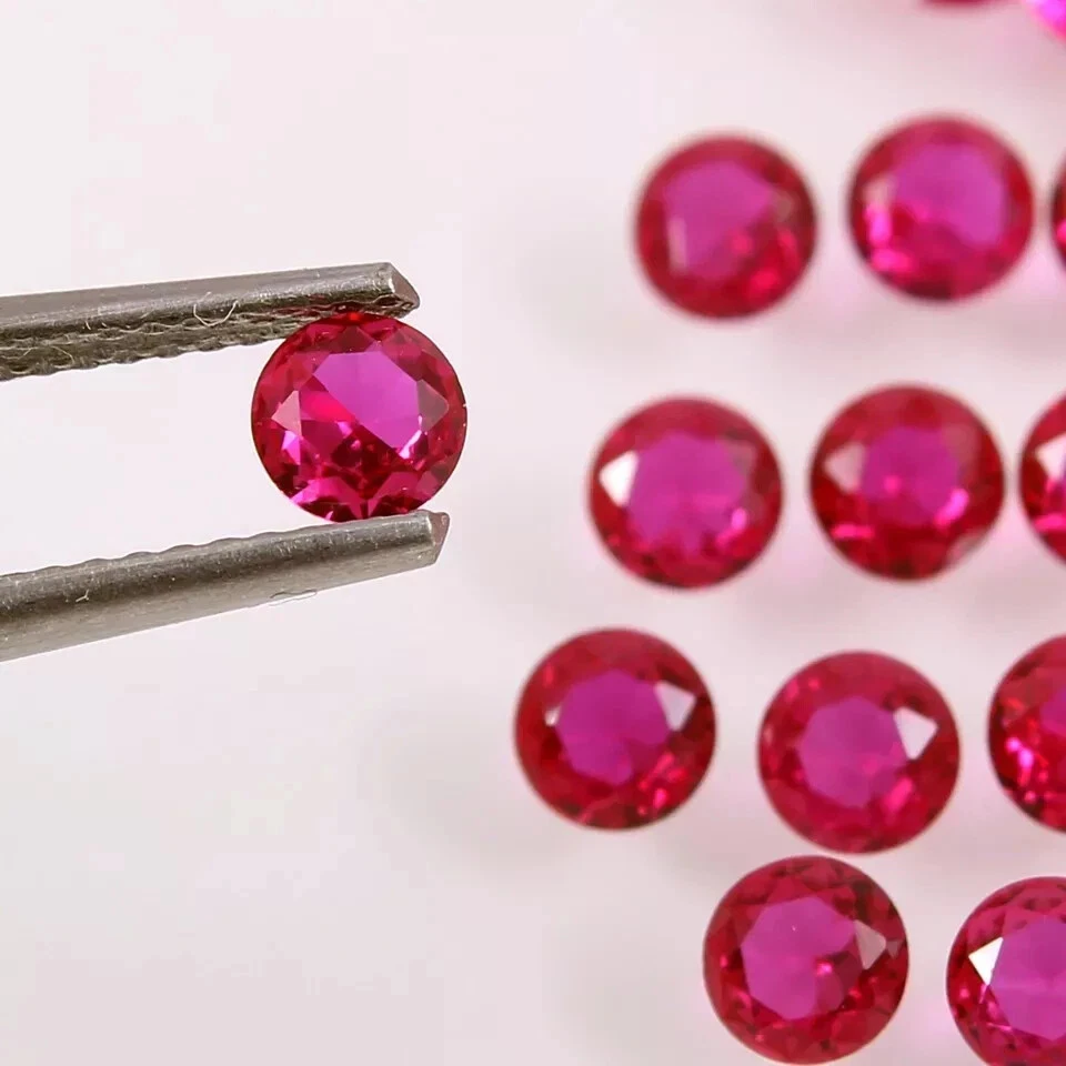 6 mm Natural Mozambique Blood Red Ruby Loose Round Gemstone Cut 100 Pieces - Image 2 of 3