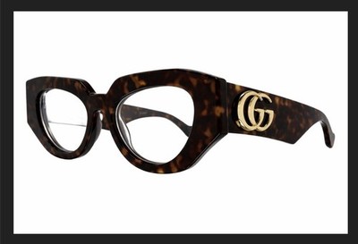 NEW GUCCI SUNGLASSES GG1421S 002 HAVANA WOMEN EYEWEAR Gucci Brown Geometric Ladies Sunglasses GG1421S 002 51  main image 2