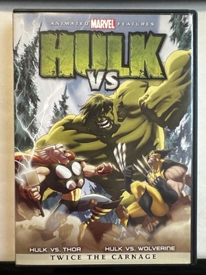 Marvel HULK vs THOR HULK vs WOLVERINE Twice the Carnage DVD Rare OOP